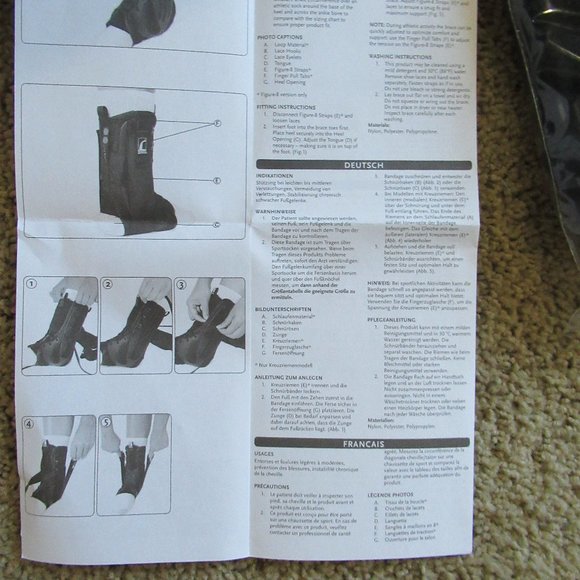 $7SALE Ankle Brace Form Fit XL Stabilizer New in Box Lightweight locking straps - Picture 13 of 14